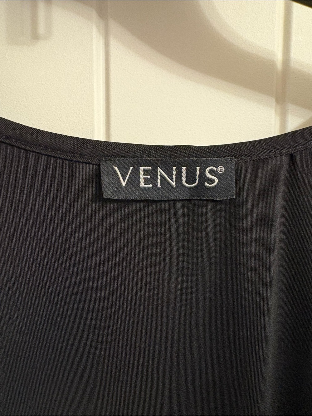 VENUS Black Women's Dress with Branded Neckline - Picture 3 of 3